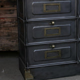 ancien grand meuble 30 casiers industriel a clapet strafor 1920