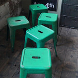 TOLIX antique stool in its original green condition
