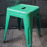 TOLIX antique stool in its original green condition