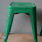 TOLIX antique stool in its original green condition