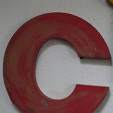 word composed of old letters, sign CINEMA