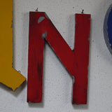 word composed of old letters, sign CINEMA