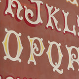 antique alphabet poster, presentation poster, sign painter