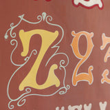 antique alphabet poster, presentation poster, sign painter