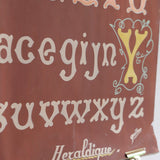 antique alphabet poster, presentation poster, sign painter
