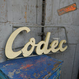 Ancienne enseigne metal codec epicerie