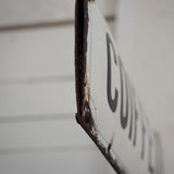 double-sided enameled hairdresser sign