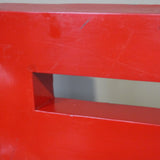 large red letter E from an old sign