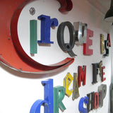 mot composé d'ancienne lettre enseigne FETE