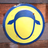 Old enamel factory sign: danger