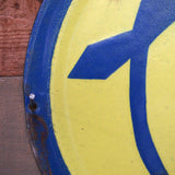 Old enamel factory sign: danger