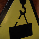 Ancienne plaque emaillée d'usine danger