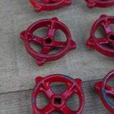 Lot of old factory valves, ideal as industrial drawer knobs