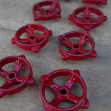 Lot of old factory valves, ideal as industrial drawer knobs