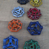 Lot d'anciennes vannes d'usine, ideal en bouton de tiroir indus