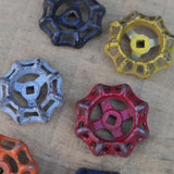 Lot d'anciennes vannes d'usine, ideal en bouton de tiroir indus