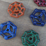 Lot d'anciennes vannes d'usine, ideal en bouton de tiroir indus