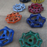 Lot d'anciennes vannes d'usine, ideal en bouton de tiroir indus