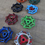 Lot d'anciennes vannes d'usine, ideal en bouton de tiroir indus