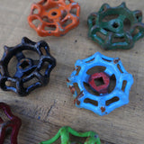 Lot d'anciennes vannes d'usine, ideal en bouton de tiroir indus