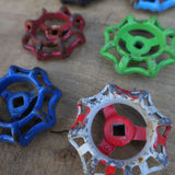 Lot d'anciennes vannes d'usine, ideal en bouton de tiroir indus