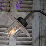 applique Lampe murale de cour, col de cygne exterieur noir