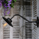 applique Lampe murale de cour, col de cygne exterieur noir