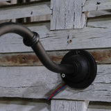 applique Lampe murale de cour, col de cygne exterieur noir