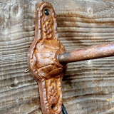 wall-mounted, swan-neck outdoor court lamp, straight line, no. 4