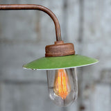 wall-mounted, swan-neck outdoor court lamp, straight line, no. 4