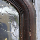 antique mirror with wooden frame