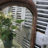 antique mirror with wooden frame