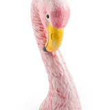 Petit vase à tête de flamant rose en céramique