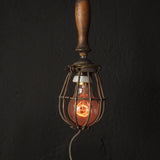 Set of 3 industrial portable lamps from the USA, used in New York cellars