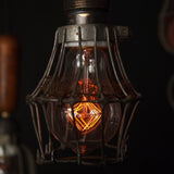 Set of 3 industrial portable lamps from the USA, used in New York cellars