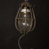 Set of 3 industrial portable lamps from the USA, used in New York cellars