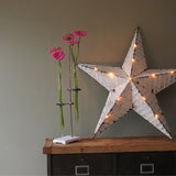 etoile de grange lumineuse Amish zinc blanche grand modele 80