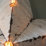 etoile de grange lumineuse Amish zinc blanche grand modele 80