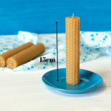 L'ABELLAMEL Lot de 10 paquets de 6 bougies en cire d'abeille 15 x 2 cm