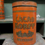 ancienne boite metal cacao Korff , chocolat ( modele 2 )