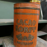 ancienne boite metal cacao Korff , chocolat