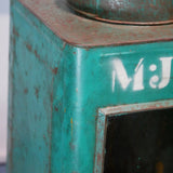 boite veilleuse vitrée en metal  patinée