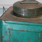 boite veilleuse vitrée en metal  patinée