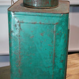 boite veilleuse vitrée en metal  patinée