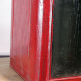 boite veilleuse vitrée en metal  patinée