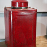 boite veilleuse vitrée en metal  patinée