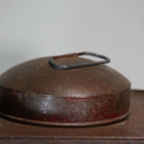 boite veilleuse vitrée en metal  patinée