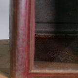 boite veilleuse vitrée en metal  patinée