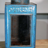 boite veilleuse vitrée en metal  patinée