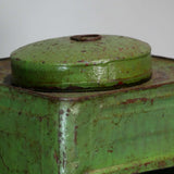 boite veilleuse vitrée en metal  patinée